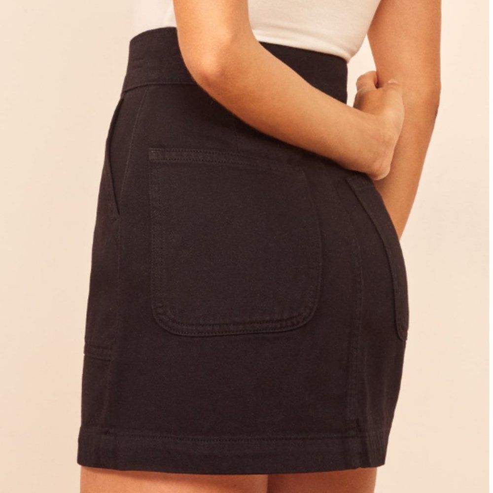 REFORMATION Jeans Skirt “Rudy” in Black 27